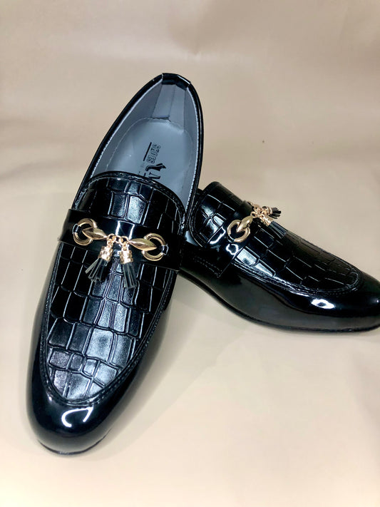 Custom crocodile pattern loafers shoes